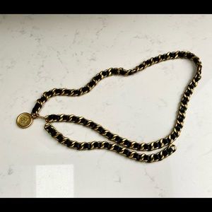 Vintage Chanel Chain/ Leather Belt